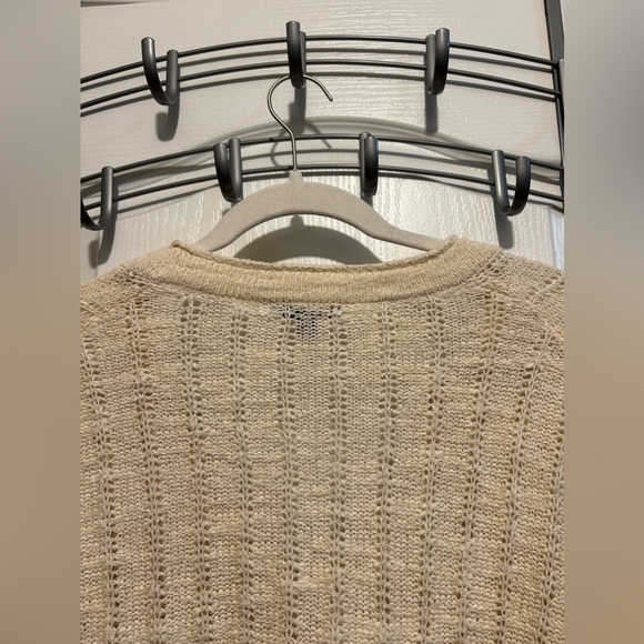 J. Crew Point Sur open knit cardigan women’s XS boxy cream coastal cowgirl boho - Picture 11 of 16